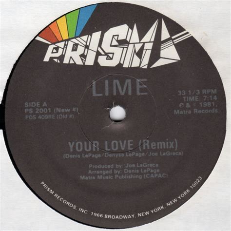 Lime – Your Love (Remix) / Come And Get Your Love (Remix) (1985, Vinyl ...