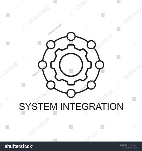 System Integration Icon Database Icon Stock Vector Royalty Free