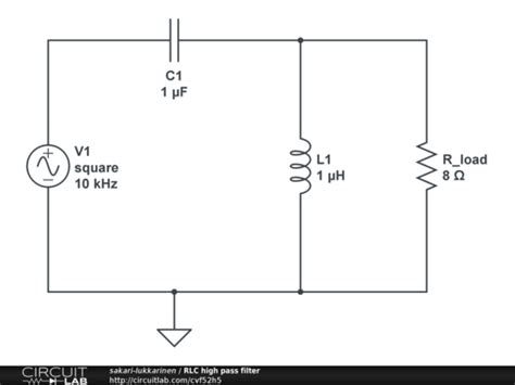 Passive High Pass Filter Circuit