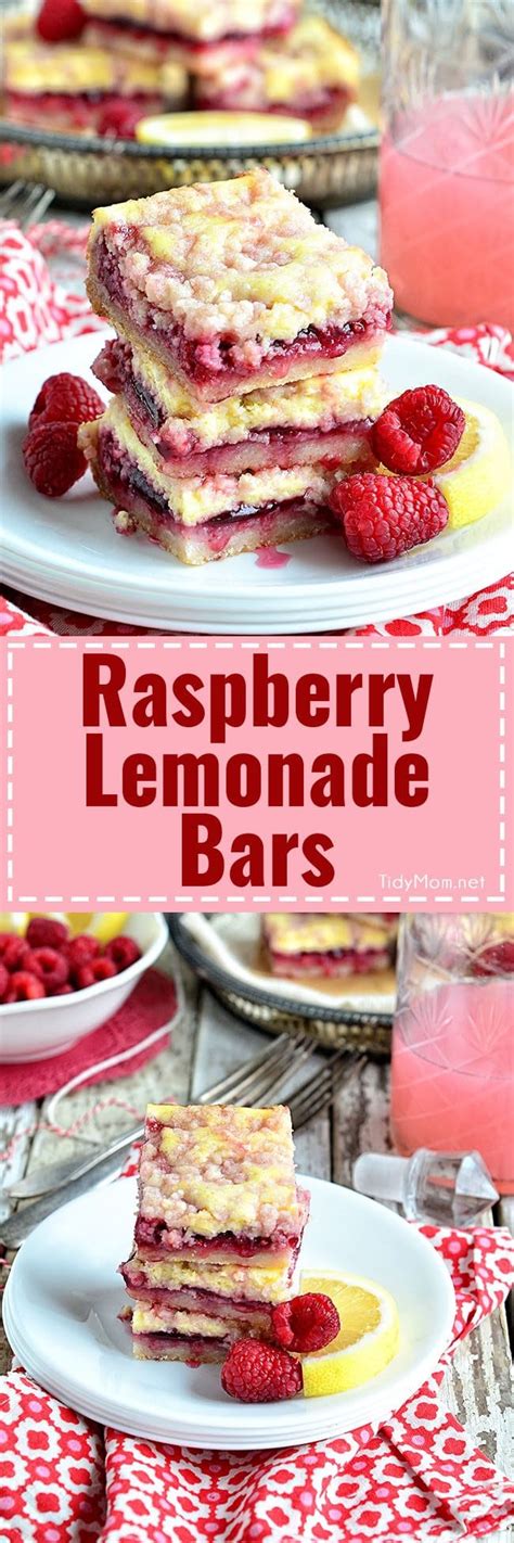 Raspberry Lemonade Bars Tidymom