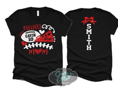 Glitter Football And Cheer Mom Shirt Football And Cheer Mom Etsy