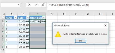 Excel Array Formula In A Table Stack Overflow 3240 Hot Sex Picture