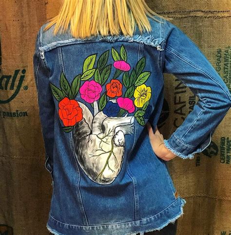 Hand Painted Jean Jacket Personalized Jacket Street Jacket Etsy