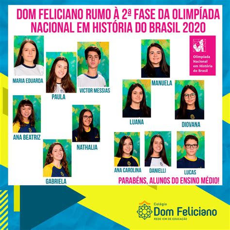 Colégio Dom Feliciano é Classificado Para A 2ª Fase Da Olimpíada