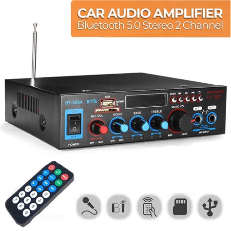 Jual Car Audio Amplifier Bluetooth Super Mega Bass 50 Stereo 2 Channel