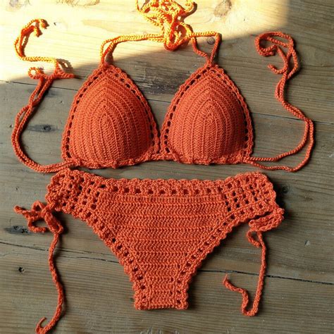 Handmade Crochet Bikini Set Sexy Swimwear Coachella Boho Womens
