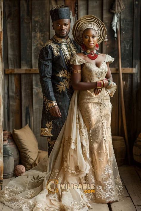 Bride Nigerian Traditional Wedding Dresses