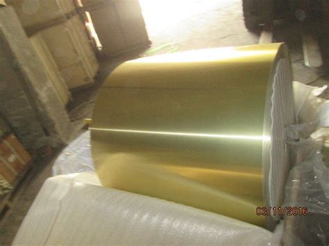 Alloy Temper H Gold Epoxy Coated Aluminum Air Conditioner Foil