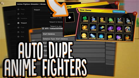 AUTO DUPE Script Anime Fighters Simulator AFS Auto Trial Auto