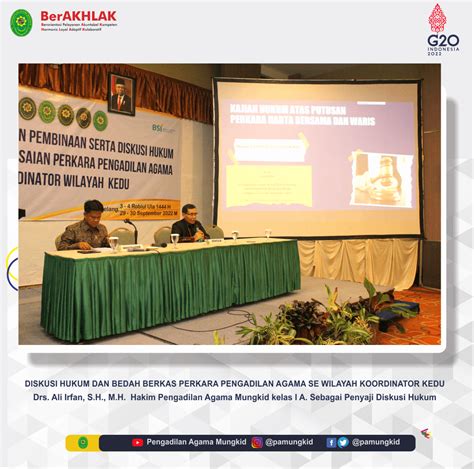 Diskusi Hukum Dan Bedah Berkas Perkara Pengadilan Agama Se Wilayah