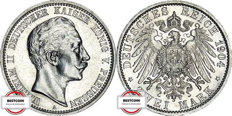 Preu En Mark A J Gepr Gt Unter Kaiser Wilhelm Ii Top Vz