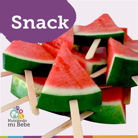 Nutriendo mi Bebé Recetas Snack Paletas de Sandia para bebés