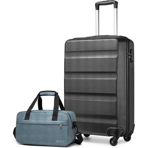 Valise Cabine 55Cm Rigide Bagage De Main À 4 Roulettes Avec Serrure Tsa