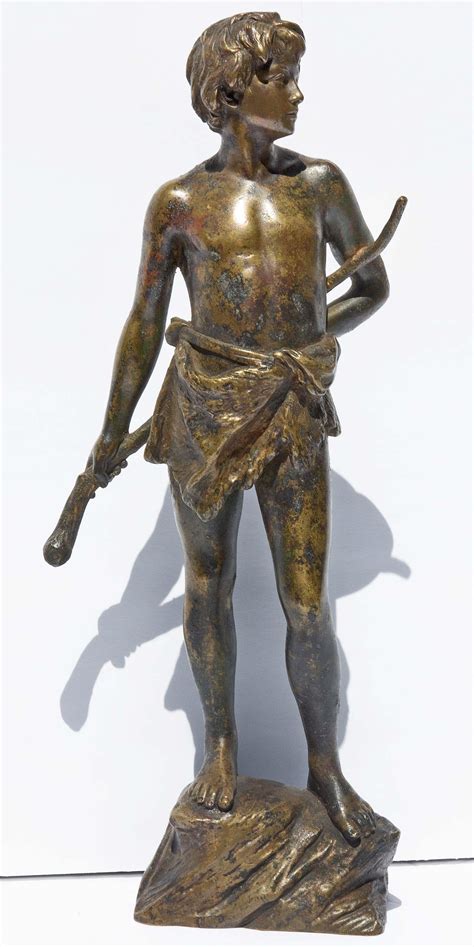 Young Goatherder Bronze Sculpture by Oscar Gladenbeck, Circa 1900 For Sale at 1stDibs