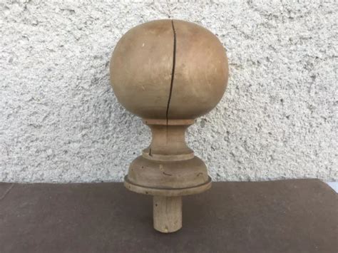 ANCIENNE BOULE EN bois Escalier Déco Aménagement EUR 24 90