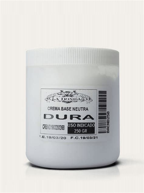 CREMA BASE NEUTRA DURA 250 GR Botica De La Trinidad