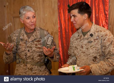 U S Navy Senior Chief Petty Officer Kathryn L Vanhooser Left A