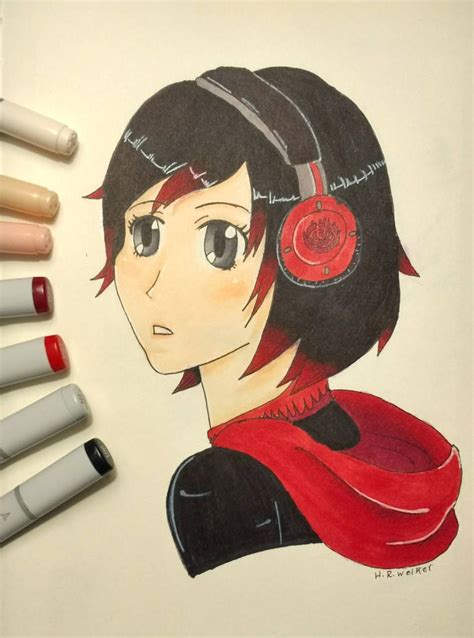 Ruby Rose fan art (RWBY) by H-R-Welker on DeviantArt