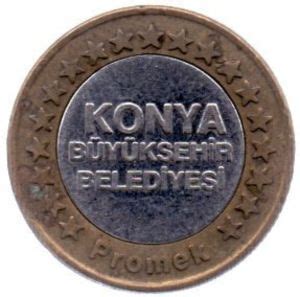 Token Konya B Y K Ehir Belediyesi T Rkiye Turkey Subway Tram Token