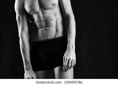 Male Athlete Muscular Naked Torso Fitness Stock Photo Shutterstock