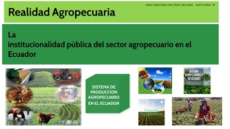 La institucionalidad pública del sector agropecuario en el Ecuador by