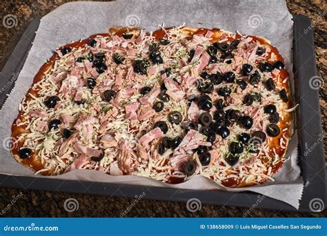 Pizza Dough with the Ingredients Stock Image - Image of pasta, board: 138658009