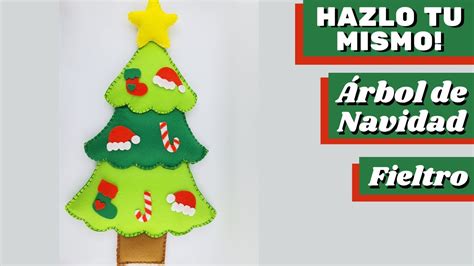 DIY Cómo Hacer Árbol de Navidad de Fieltro YouTube