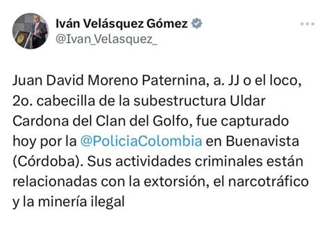 Golpe al Clan del Golfo capturado El Loco señalado cabecilla de esta