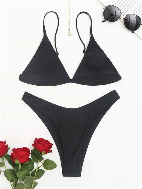 Is That The New Mono Bikini Set Triangle Bra Top And High Cut Bikini