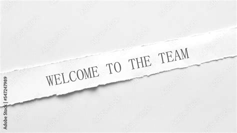 welcome to the team Stock Photo | Adobe Stock