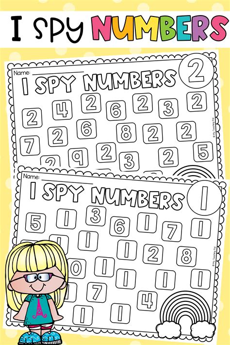 I Spy Numbers Preschool Reading English Activities For Kids