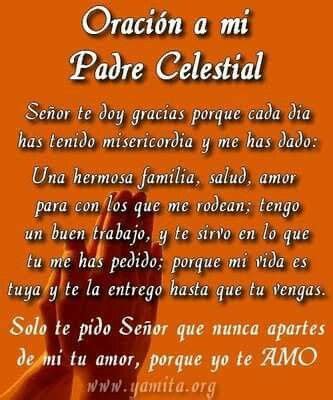 Arriba 51+ imagen oracion al padre celestial - Abzlocal.mx