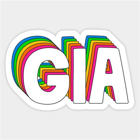 Hello My Name Is Gia Rainbow Name Tag Sticker | Gia in 2022 | Funny birthday gifts, Names, Name tags