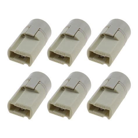 Ecsing 6pcs G9 Lamp Holders Keyless Ceramic Halogen Socket With Back Cover For G9 Light Bulb