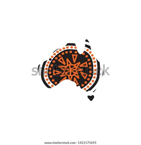 Aboriginal Art Logo Design Australia Map Stock Vector (Royalty Free) 1421575691 | Shutterstock