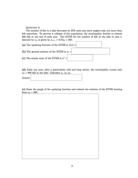 Solved QUESTION 3. The number of fish in a lake decreases by | Chegg.com