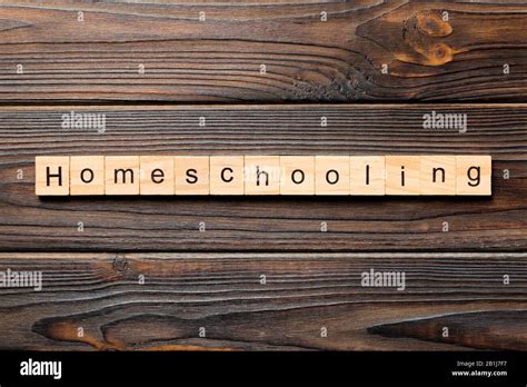 Homeschooling Word Written On Wood Block Homeschooling Text On Wooden