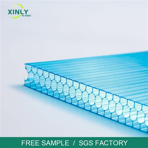 Standard Size High Strength Uv Blocking Clear Plastic Honeycomb