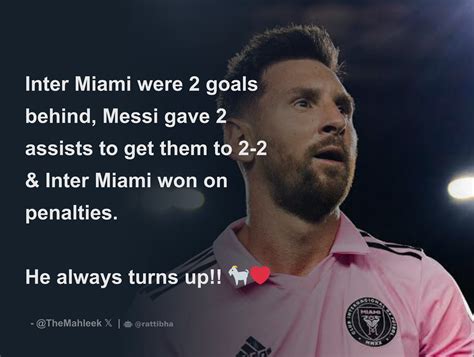 Inter Miami Were Goals Behind Messi Gave Assists To Get Them To