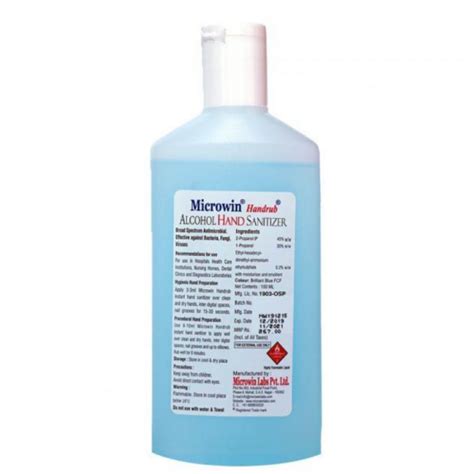 Microwin Handrub Alcohol Moisturising Sanitizer Ml Microwin