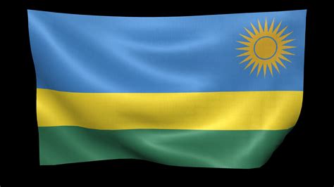 Rwanda Flag Waving Looped Stock Motion Graphics SBV-347742980 - Storyblocks