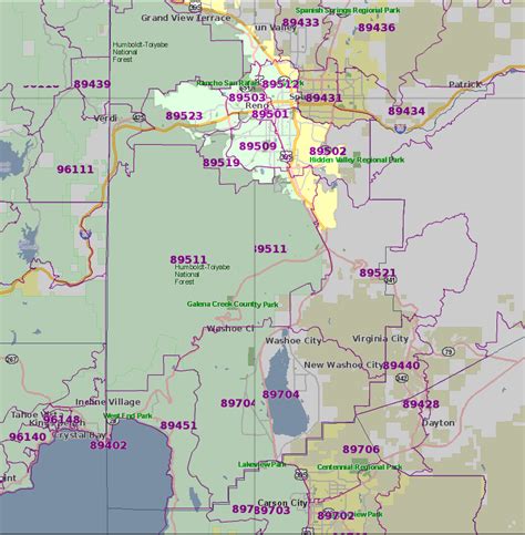 Northern Nevada Zip Code Identifier Montreux And South Reno Real