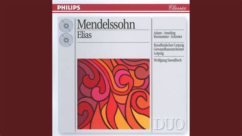 Mendelssohn Elijah Op Mwv A German Text Part No