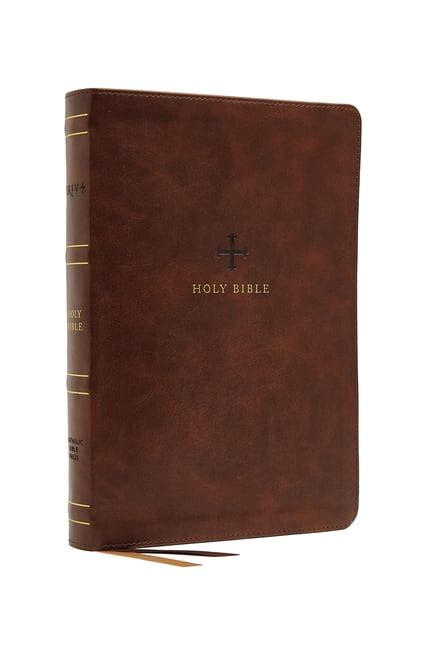 NRSV, Catholic Bible, Standard Large Print, Leathersoft, Brown, Comfort ...