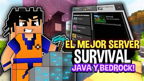 El MEJOR SERVIDOR Survival VANILLA Para MINECRAFT PE 1 20 60 Servidor