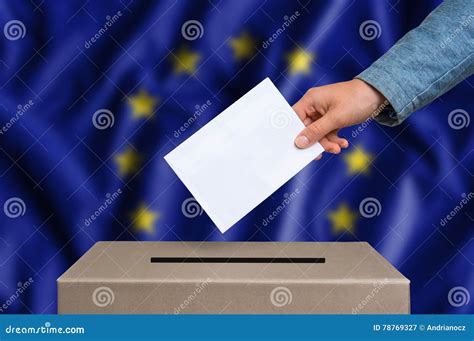 Election In European Union Voting At The Ballot Box Stock Image