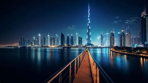 Premium Photo | Night view of The Burj Khalifa