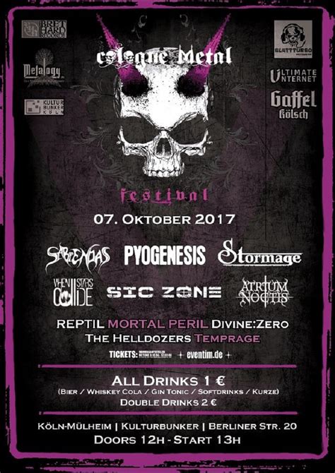 Cologne Metal Festival V am 07 10 2017 im Kulturbunker Köln Mülheim