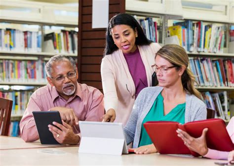 diverse ages adult education classroom stock  pictures