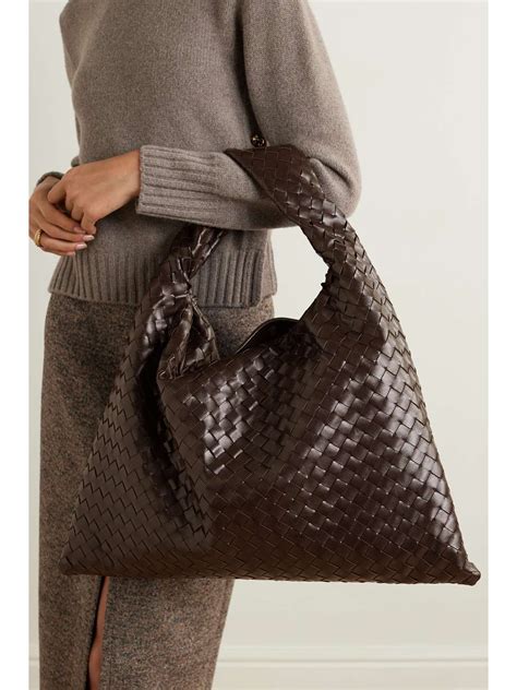 Bottega Veneta Hop Large Intrecciato Leather Tote In Bottega Bag